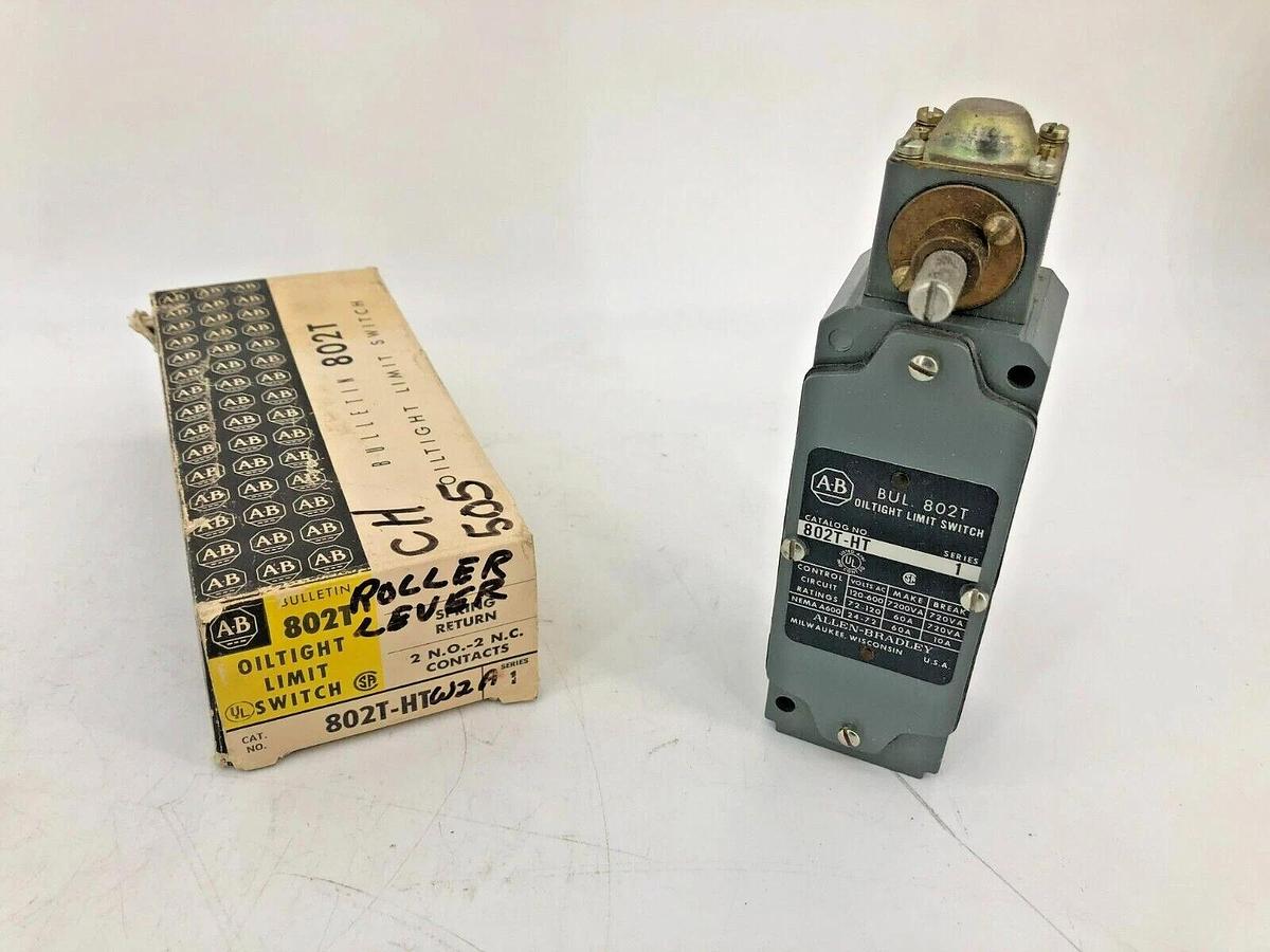 Used Allen Bradley 802T-HT Oiltight Limit Switch New Surplus (Missing Lever)