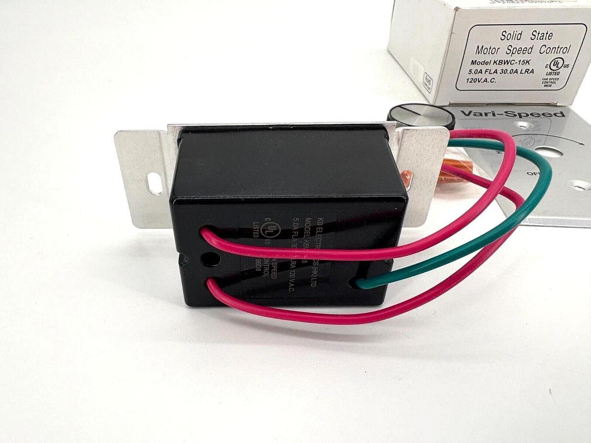 New KB Electronics KBWC-15K Solid State Motor Speed Control 120VAC 5A