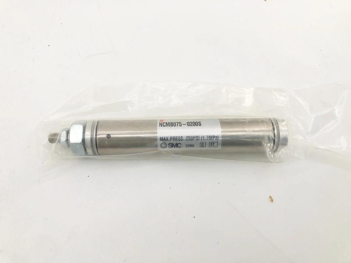 New SMC NCMB075-0200S Pneumatic Cylinder 250psi Ø3/4" 2" Stroke