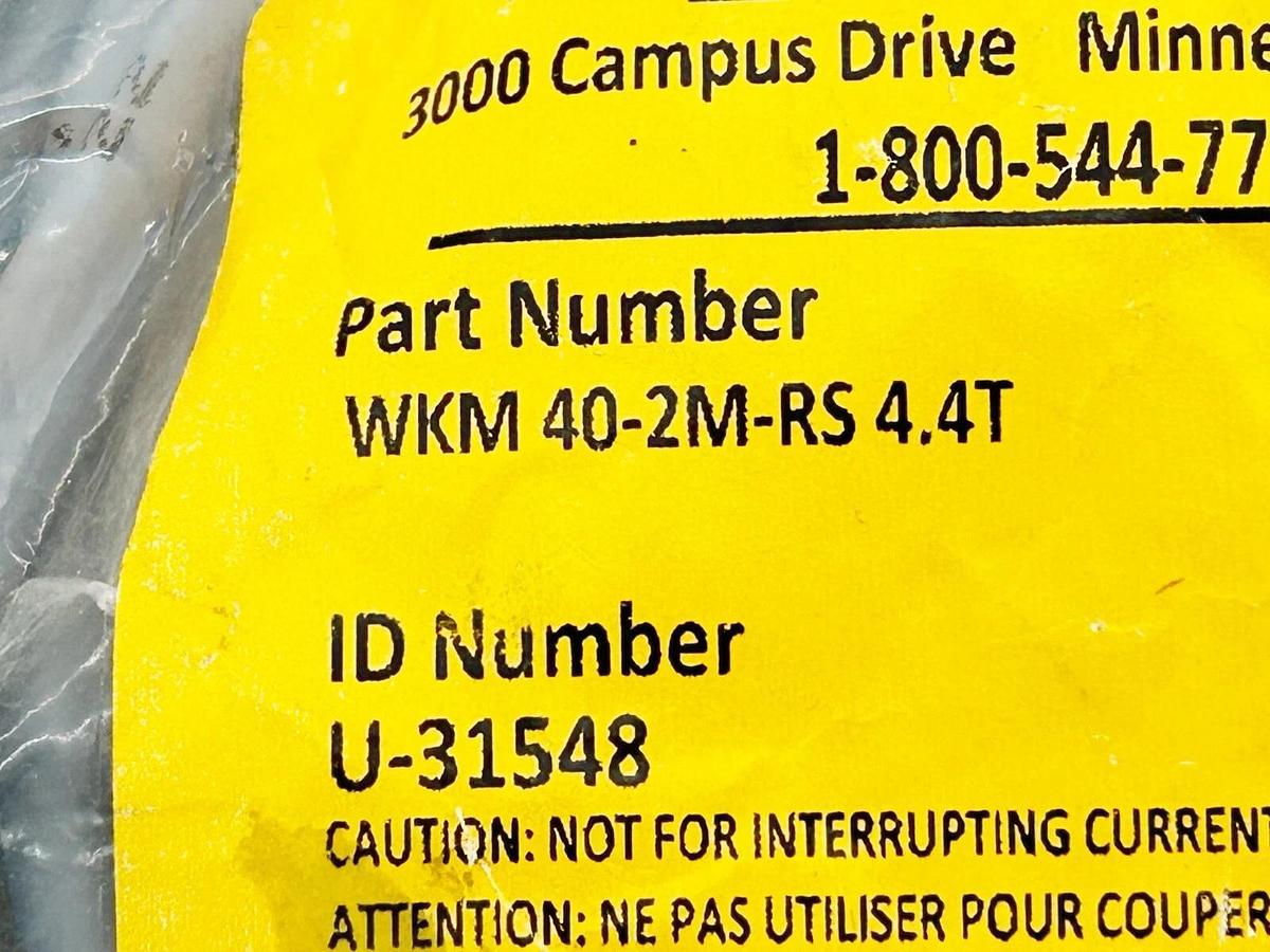 New Turck WKM 40-2M-RS 4.4T Hybrid Molded Cordset U-31548