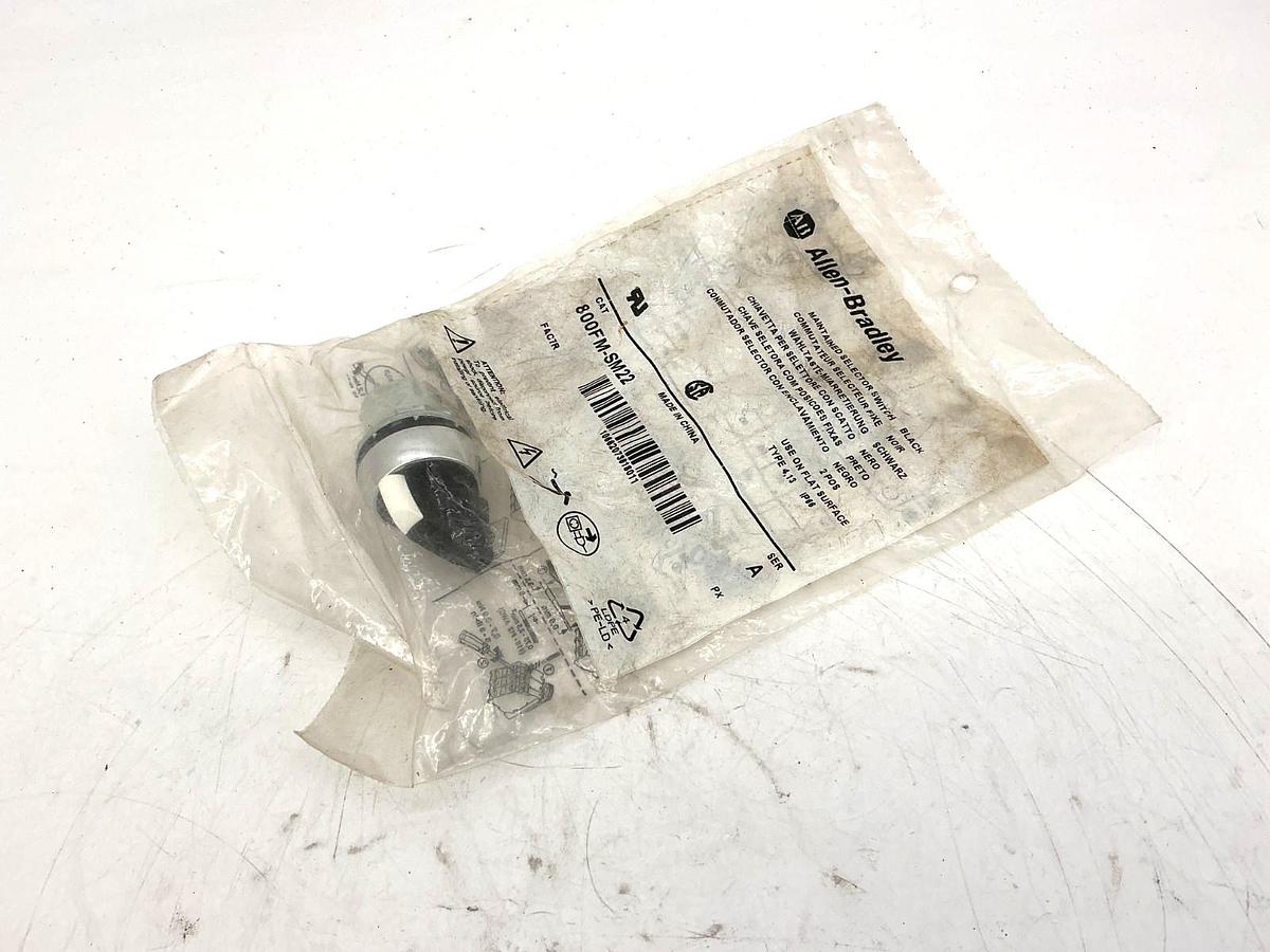 New Allen Bradley 800FM-SM22 Series A Maintained Selector Switch Black 2Pos