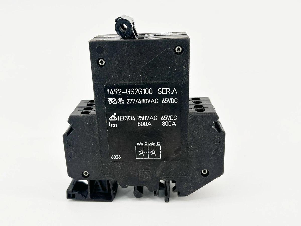 New Allen Bradley 1492-GS2G100 Mini Circuit Breaker 2P 480V 10A - No Box
