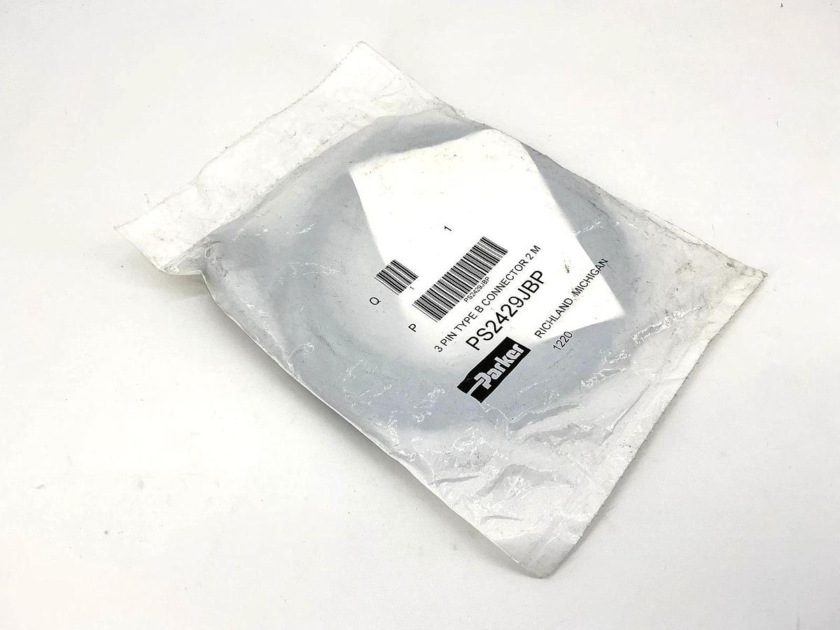 New Parker PS2429JBP Solenoid Connector Cable Type B 3-Pin 3-Wire 2-Meter 6ft
