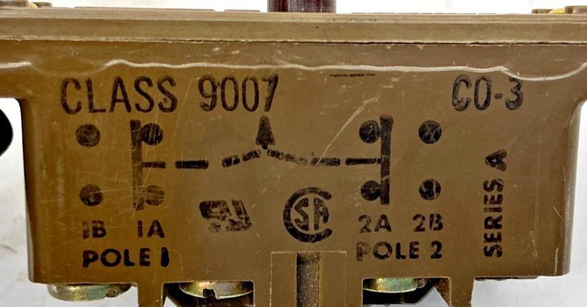 Used Square D 9007CO3 Ser A Snap Action Switch Class 9007 10A 600V
