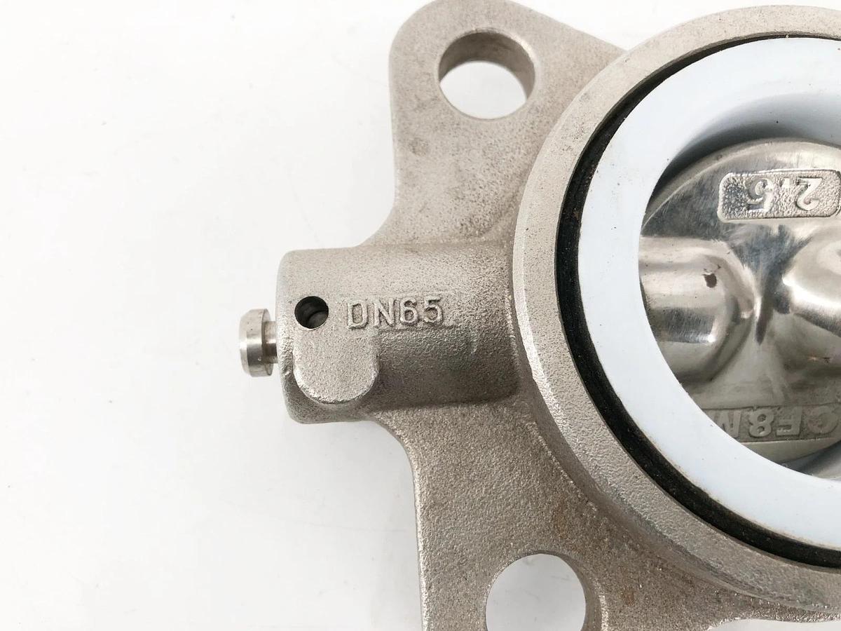 New 2-1/2" Butterfly Valve Disc/ Body: CF8M Shaft: SS316 DN65 - No Box