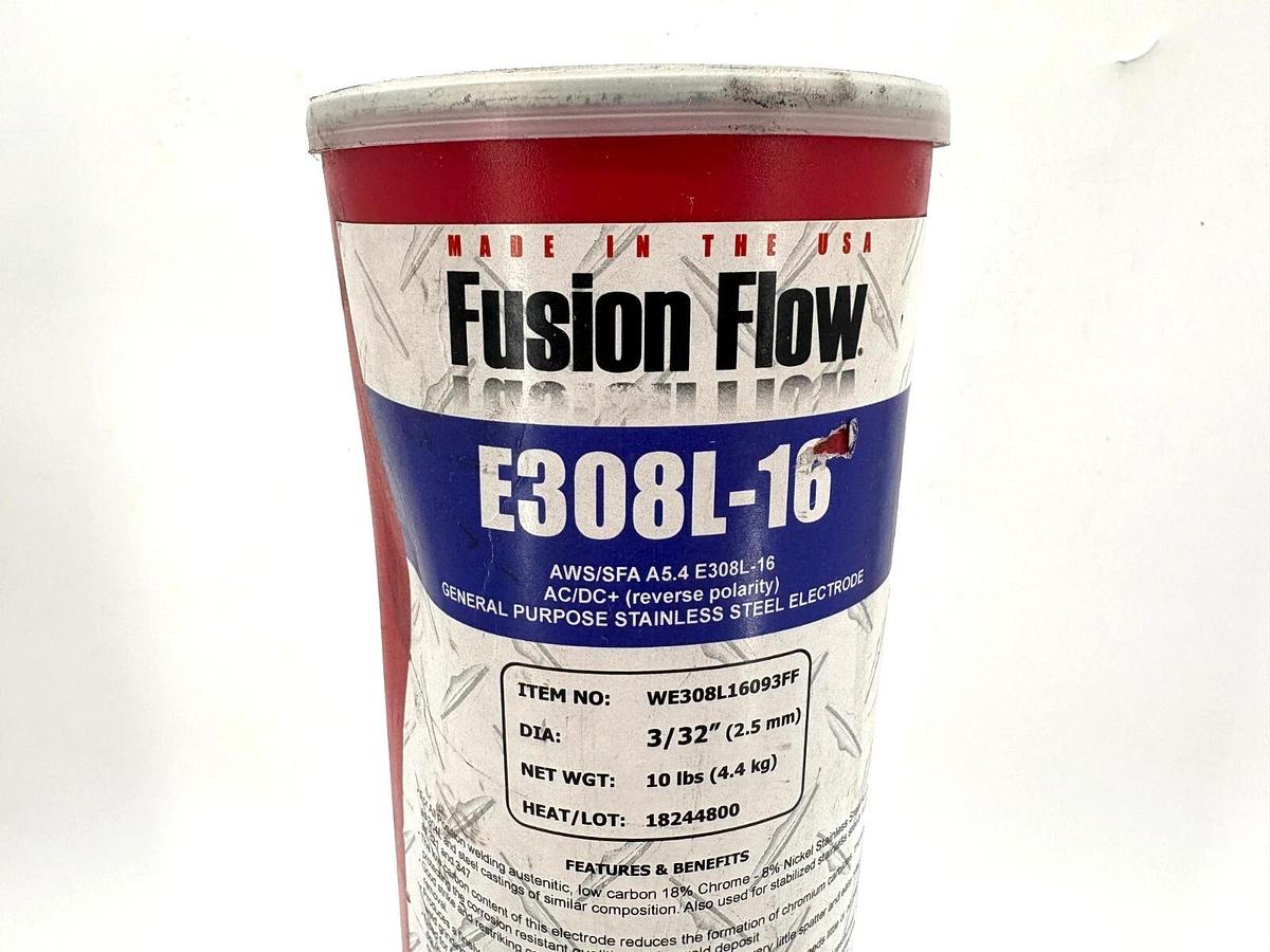 New 10lbs. Tube Inweld E308L-16 3/32" x 14" SS Stick Electrodes.