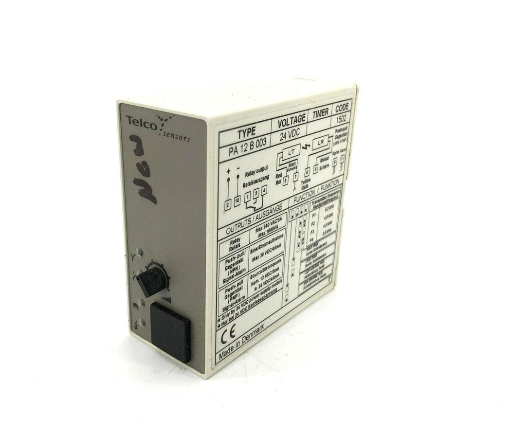 New Telco PA-12B-003 Sensor Amplifier, 24VDC, PA12B003