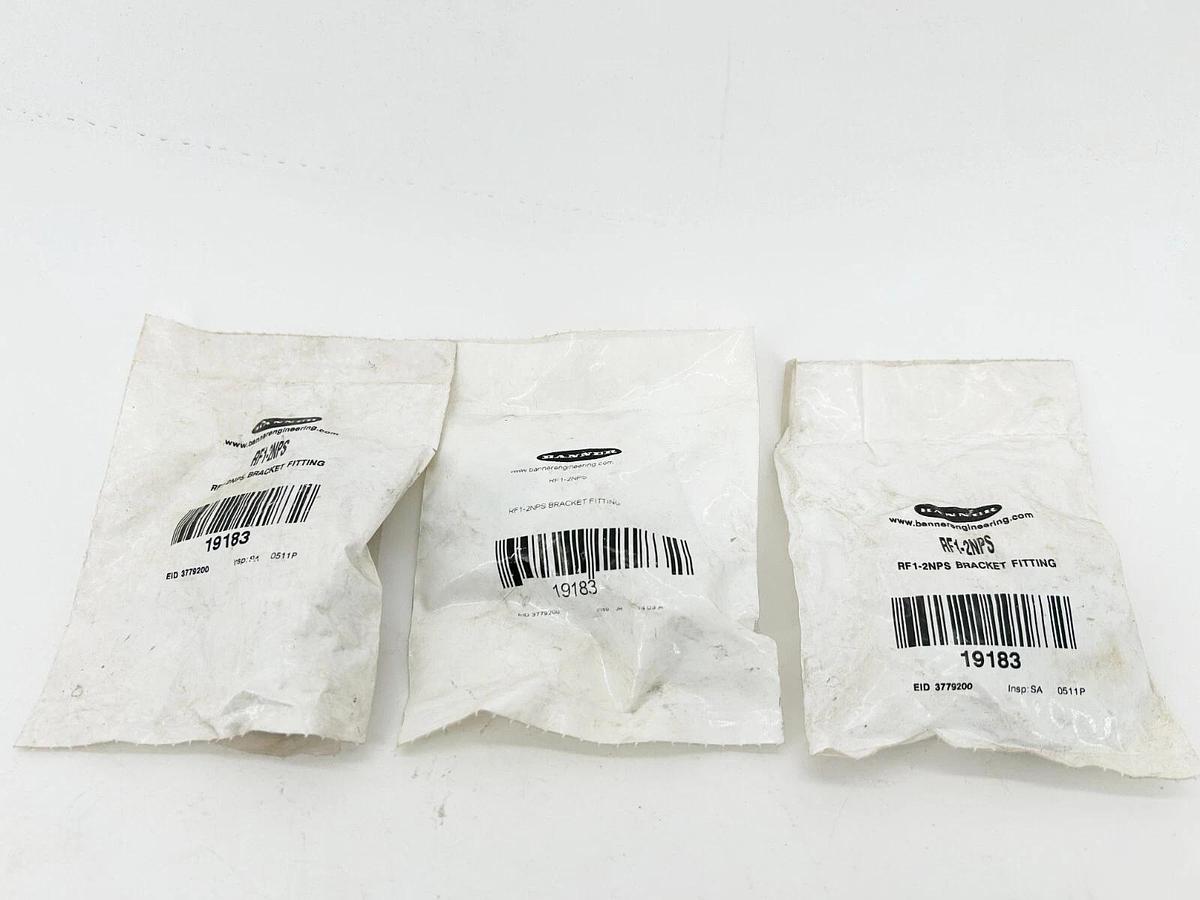 New Lot of 3 Banner Engineering RF1-2NPS Cable Gland Assembly For 10MM