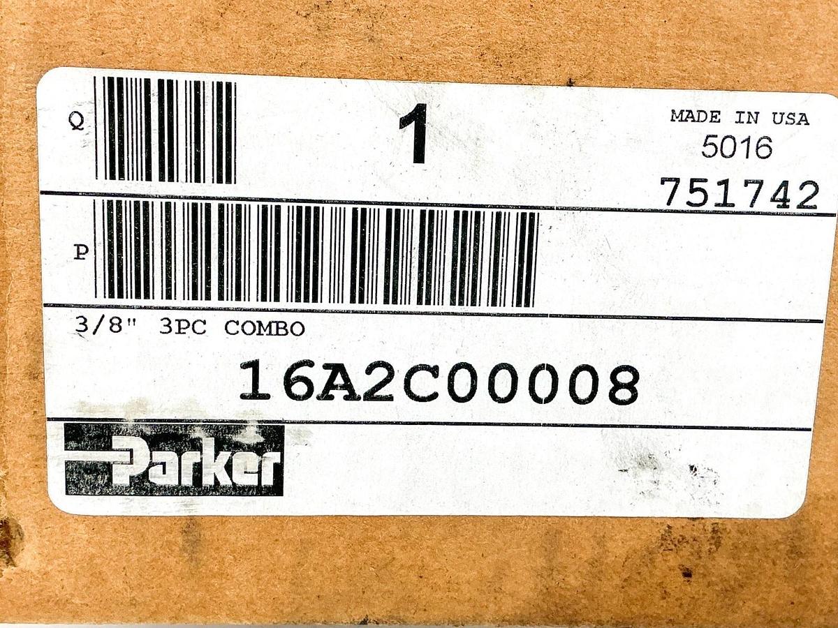 New Parker 16A2C00008 Pneumatic Filter 3 Piece Combo 150PSI 125F 3/8"