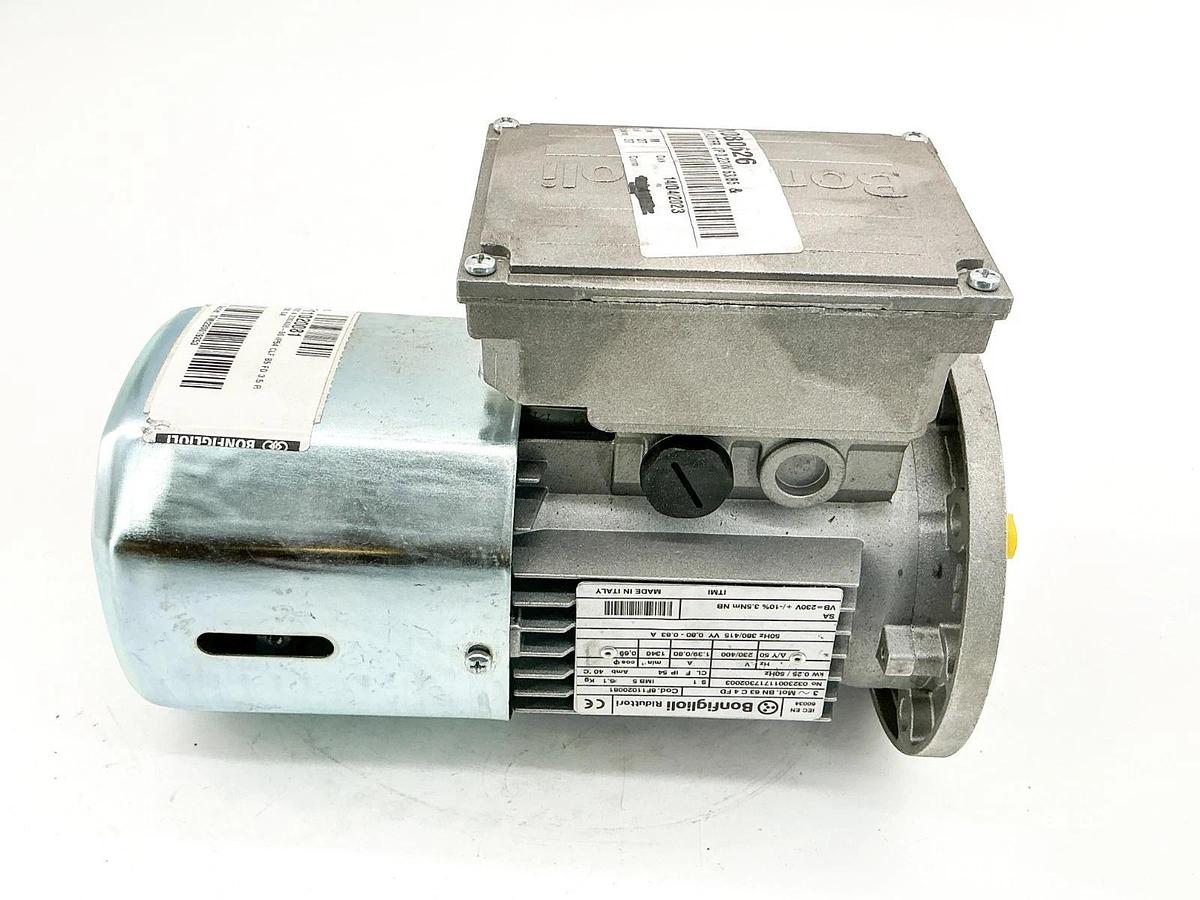 New Bonfiglioli 8F11020081 Electric Motor 3PH 0.25kW 400V BN-63-C-4-FD - No Box