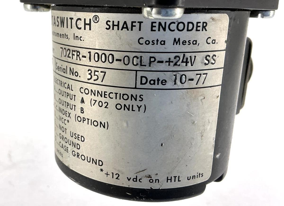 Used Disc 702FR-1000-0CLP-+24V-SS Rotaswitch Shaft Encoder 7 Pin