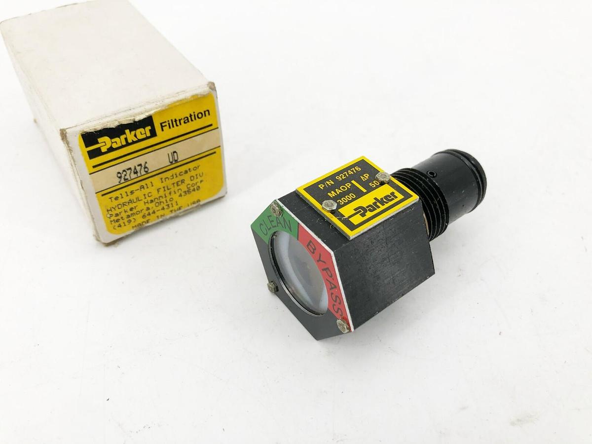 New Parker 927476 Oil Filter Bypass Indicator Gauge