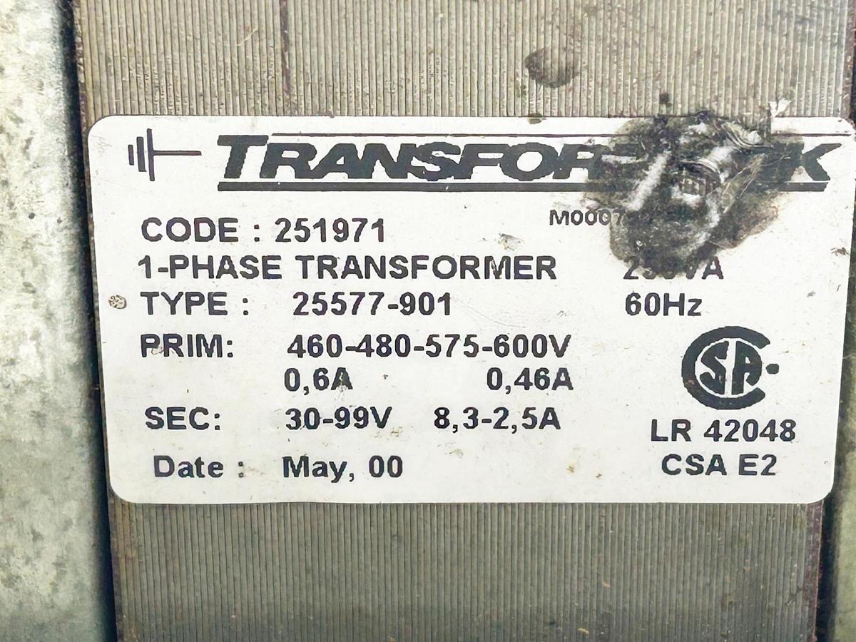 Used New TransforMatik 251971 250VA Transformer 25577-901 460-600V Pri. 30-99V Sec.