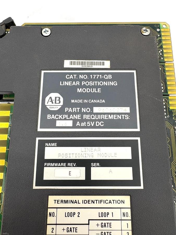 Used Allen-Bradley 1771-QB Ser. A Linear Positioning Module Firm. Rev. E