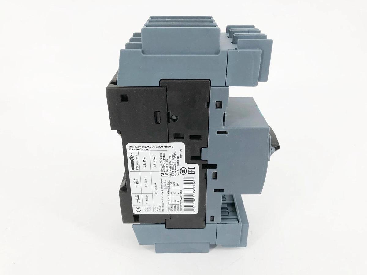 New Siemens 3RV2721-4CD10 Circuit Breaker 22A 690V