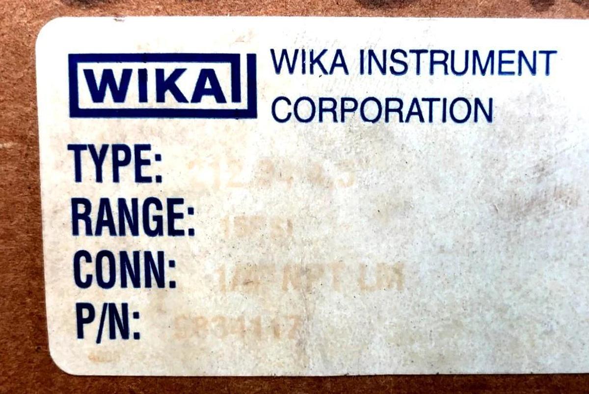 New Wika 9834117 Type 212.34 Process Gauge 4-1/2" 15psi 1/4" NPT Lower