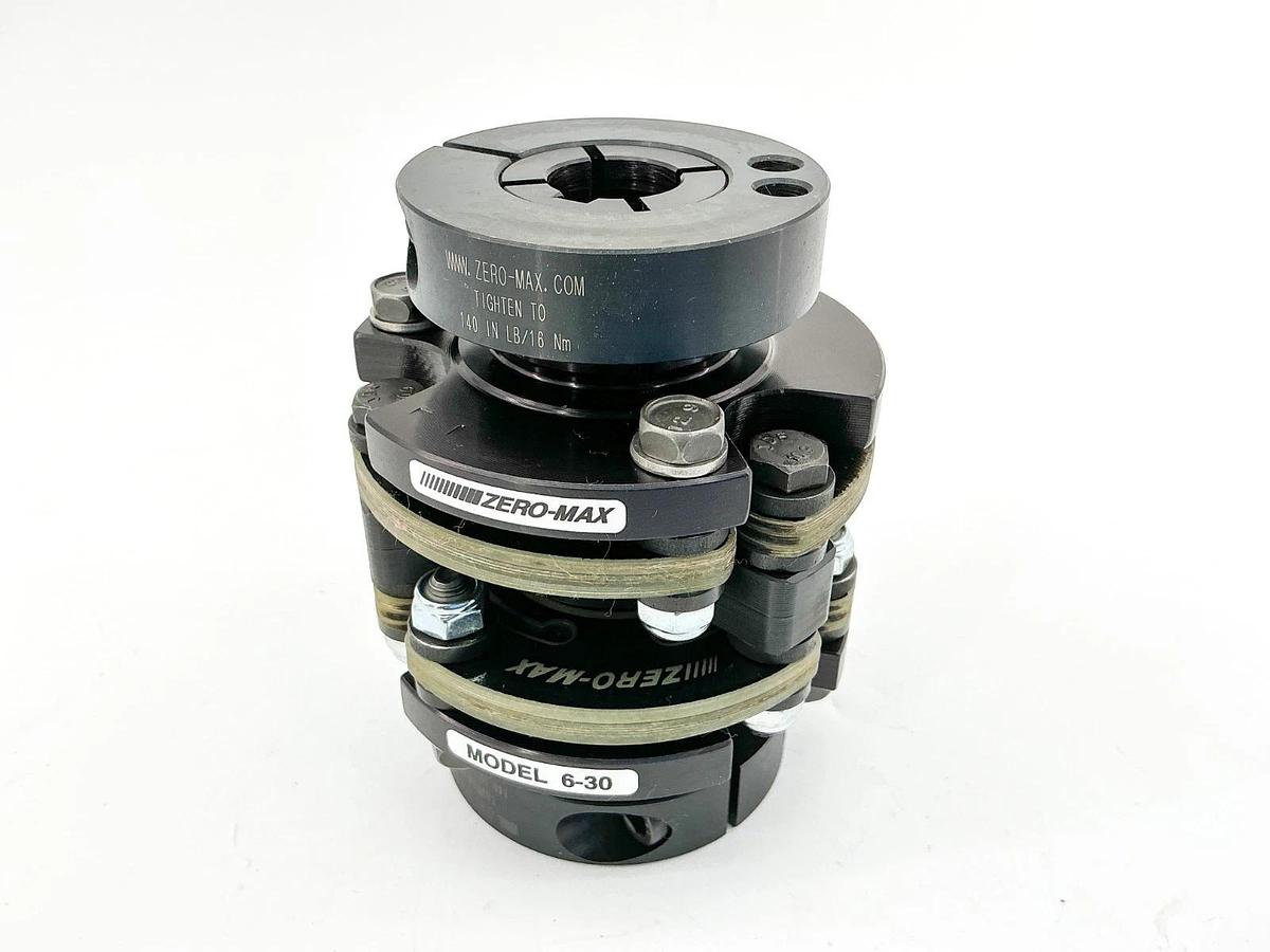 New Zero-Max 6P30-AC-049-036-01 Double Flex Clamp 0.6875 Bore CD CPLG ALUM