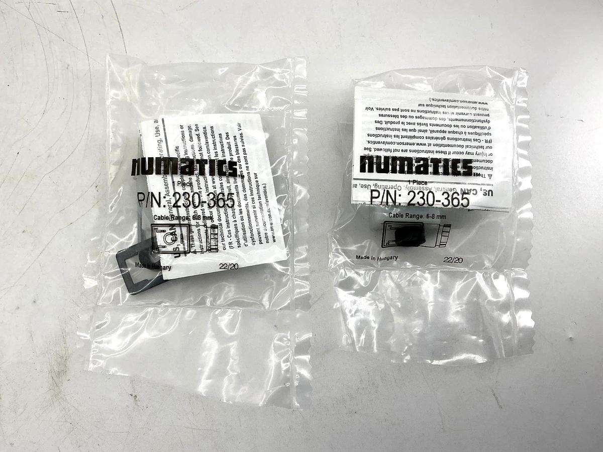 Lot of 2 New Numatics 230-365 Connector 24V Plug-In Socket 3-Pin 10A 250V 230365