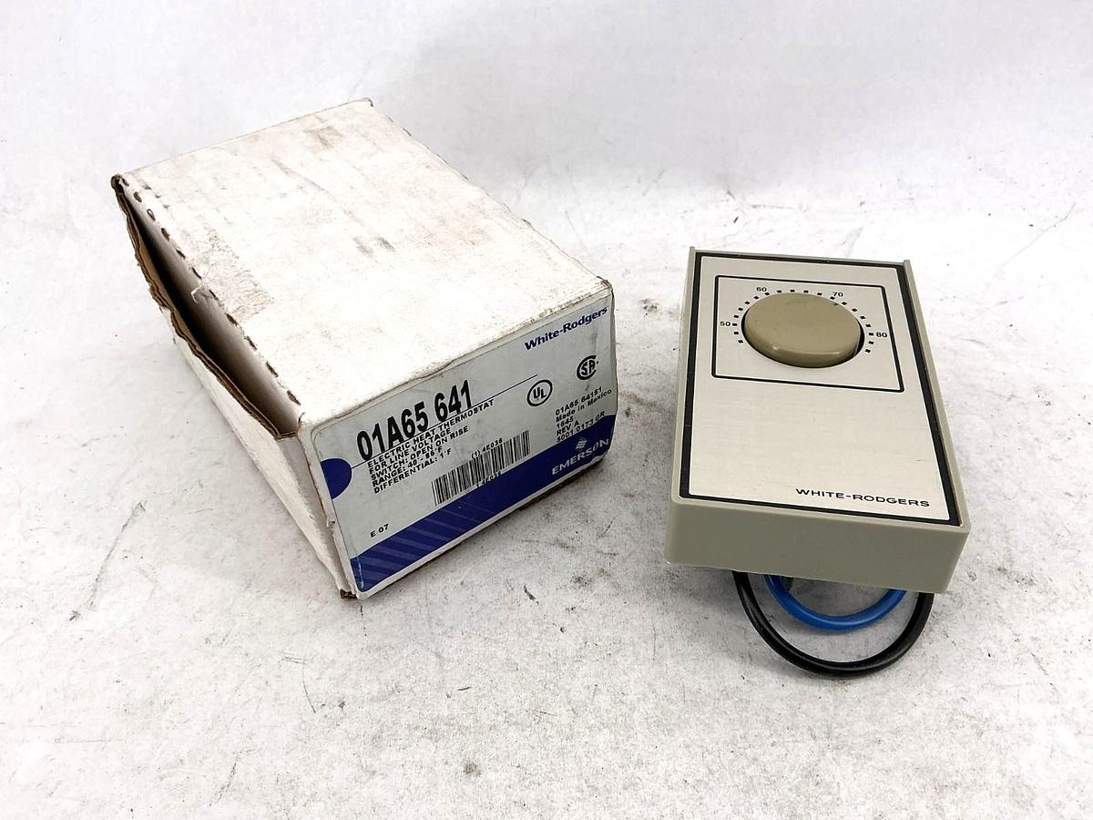 New White-Rogers Emerson 01A65-641 Electric Heat Thermostat Line Voltage 40-85F