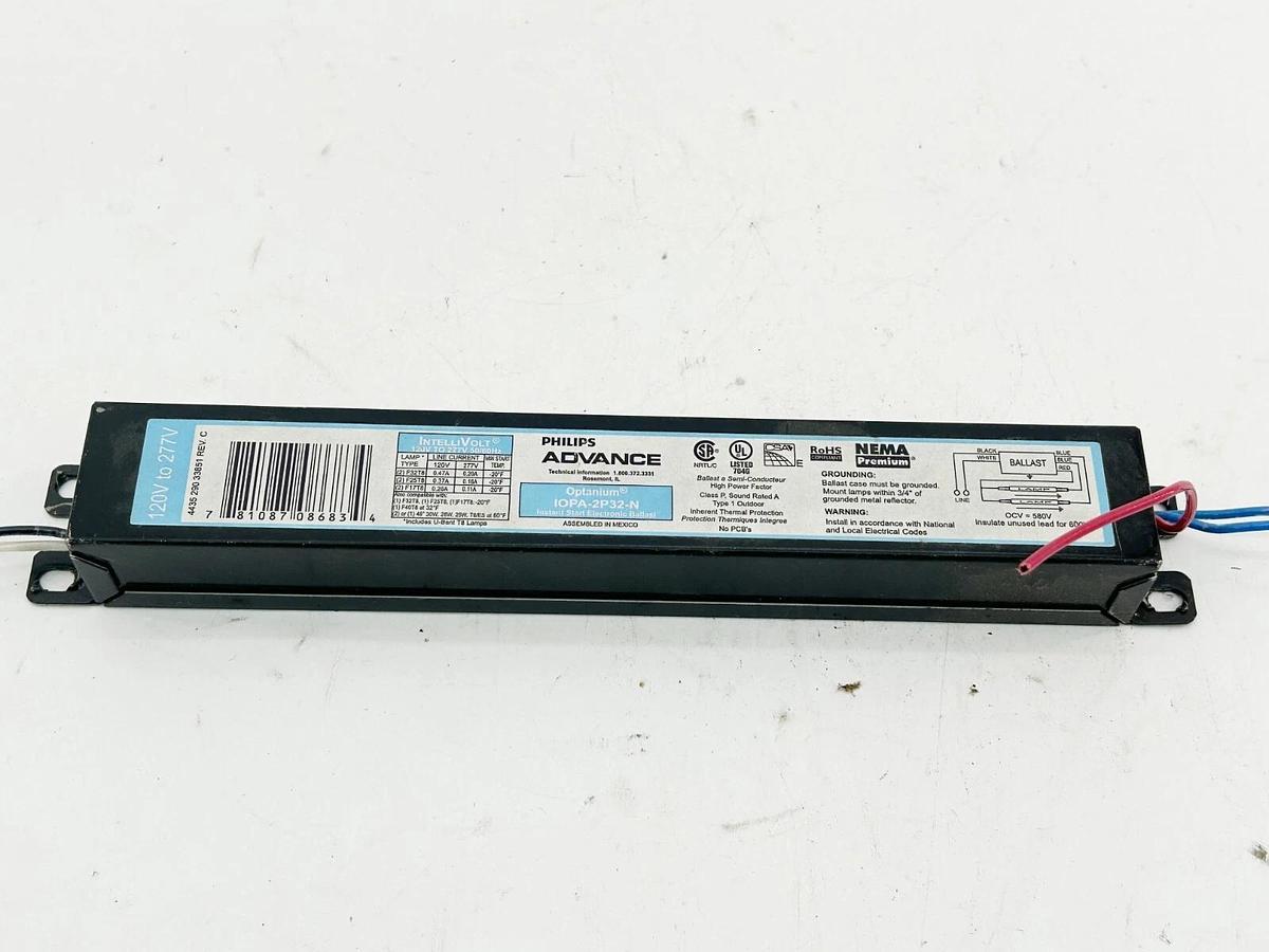 New Lot of 3 Philips IOPA-2P32-N Instant Start Electronic Ballast 277V 0.20A