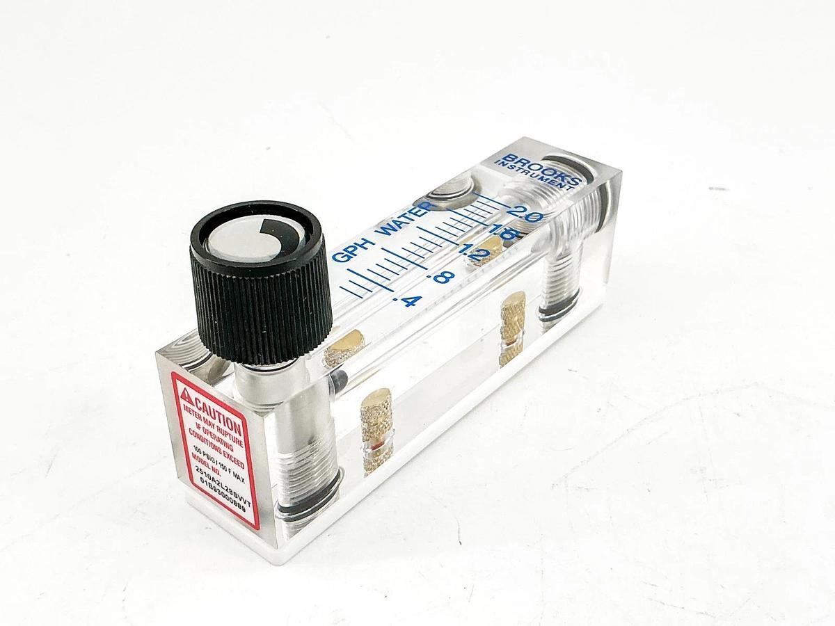 New Brooks Key Instruments 2510A2L28SVVT Flowmeter 0.2-2GPH Water 100PSIG 2L28