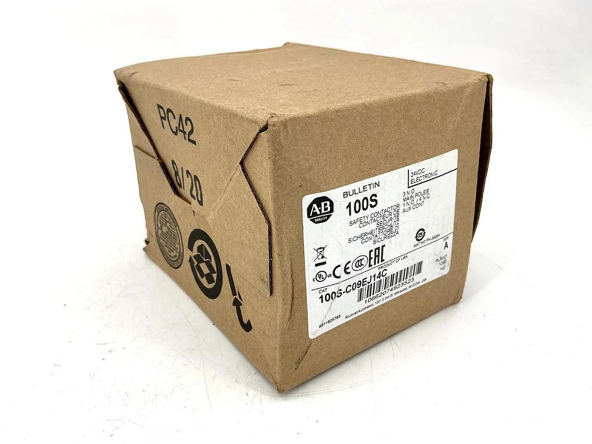 New Allen Bradley 100S-C09EJ14C Ser A Safety Contactor 1NOC/4NCC 9A Coil 24VDC