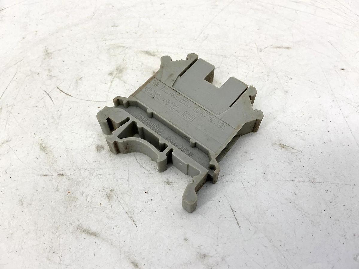 Used Lot of 10 Phoenix Contact UK-10 Terminal Block 26-8AWG 55A 600V UK10