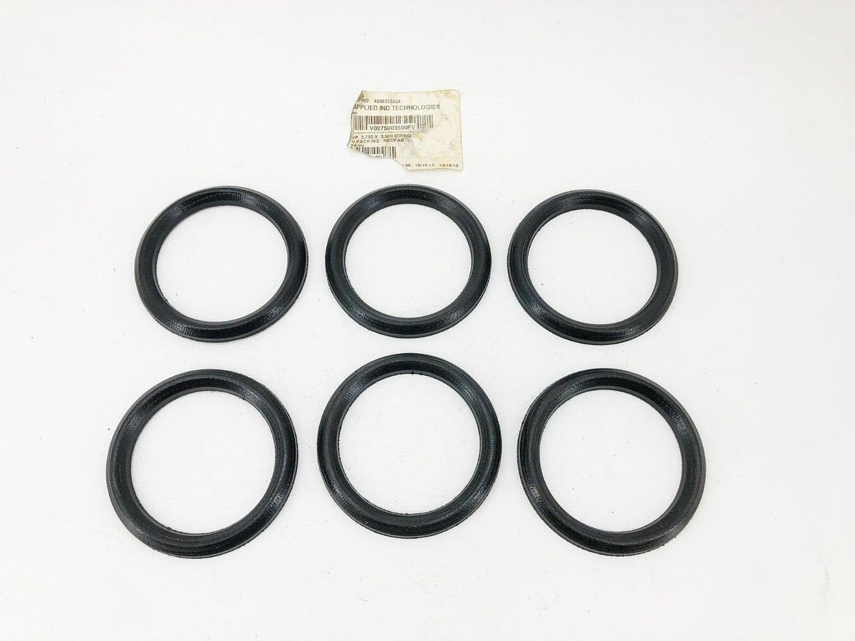 Lot of 6 New V0275003500FV Vee Packing C-Rings Neofab 2-3/4" X 3-1/2"