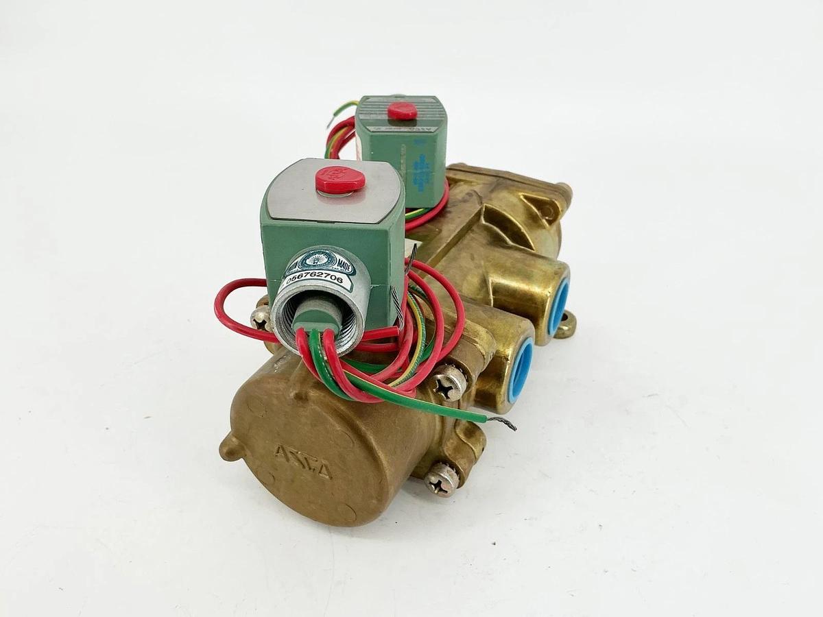 New Asco 8344G54 24VDC 4-Way Solenoid Valve 10-125PSI 3/4" Pipe 10.6W - No Box