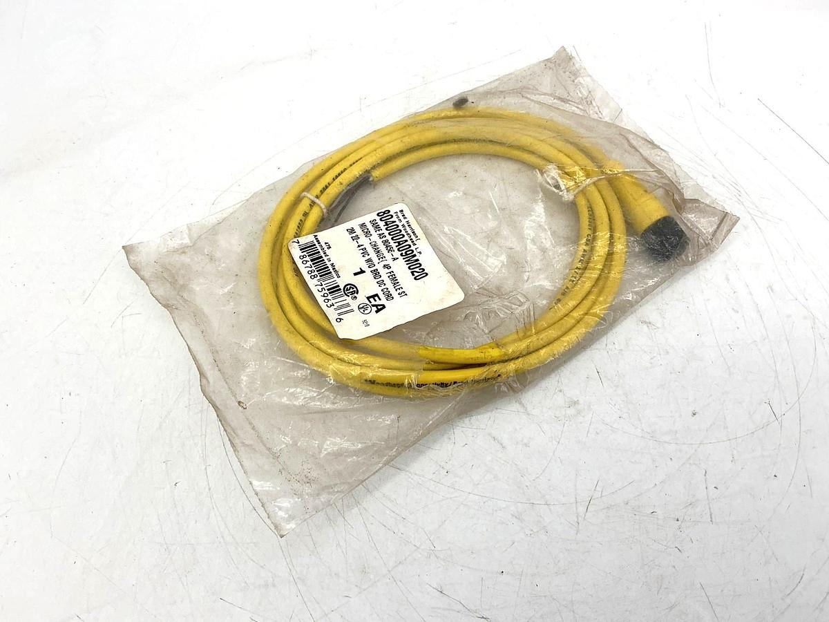 New Brad Connectivity 804000A09M020 Cordset Female Micro-Change 4-Pin 4-Wire 4A