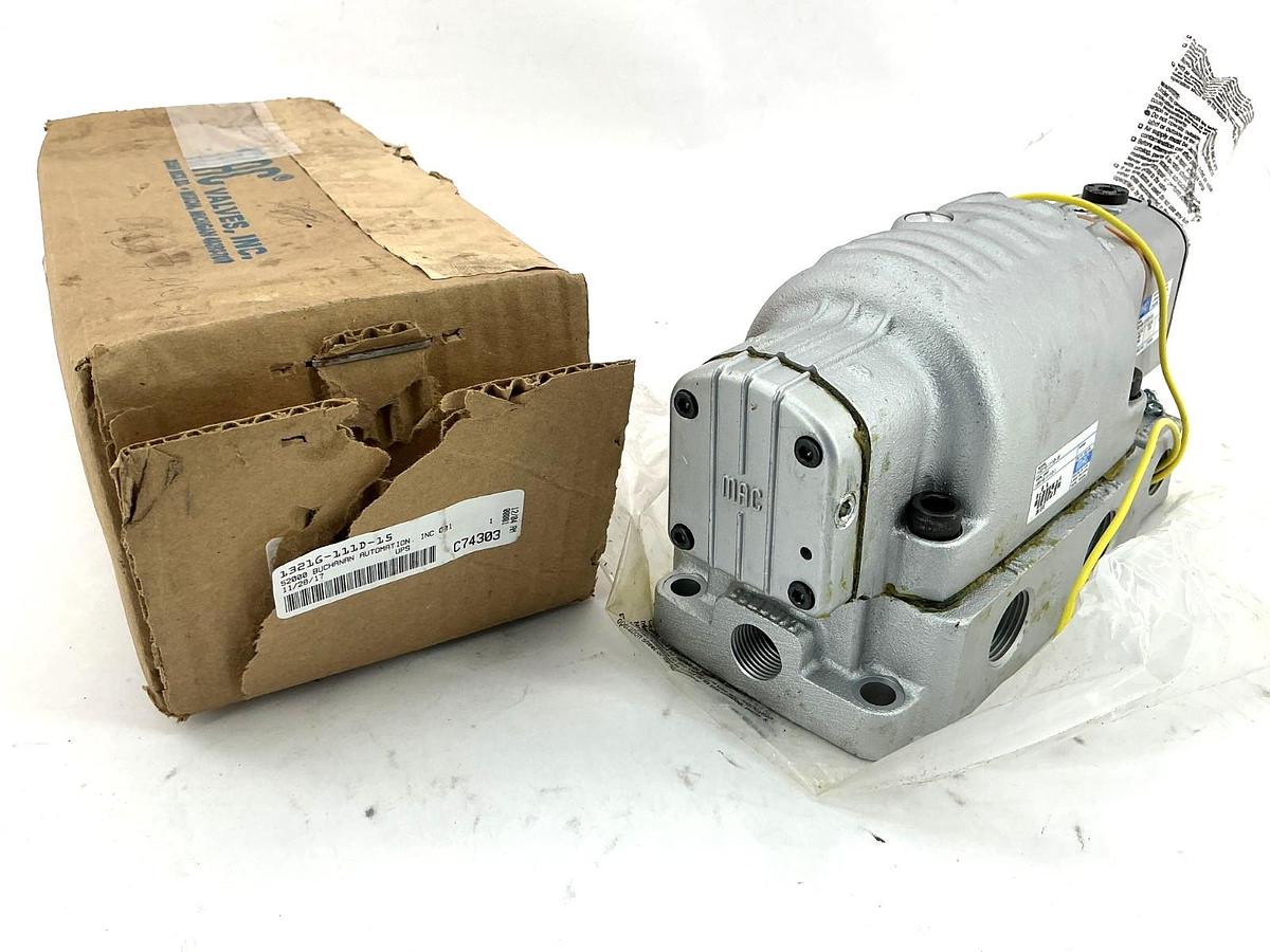 New Mac Valves 1321G-111D-15 Solenoid Valve 4/2-Way Sub base 3/4inch Fem NPTF