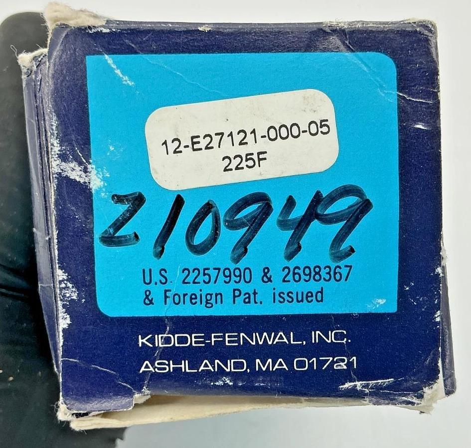 New Fenwal 12-E27121-000-05 Detect-a-Fire Temperature Sensor 225F 5A 125VAC