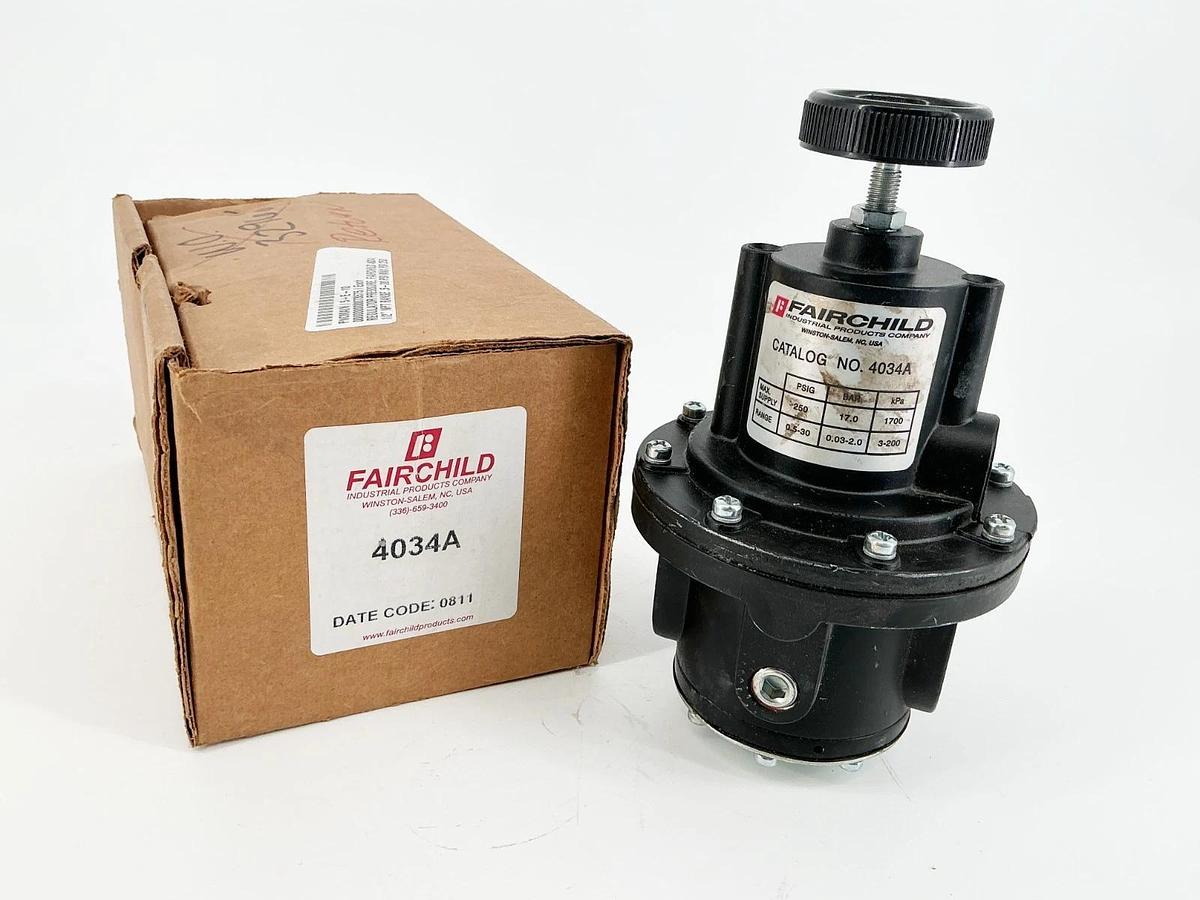 Used Fairchild 4034A Pressure Regulator 250PSI 17Bar 1700kPa