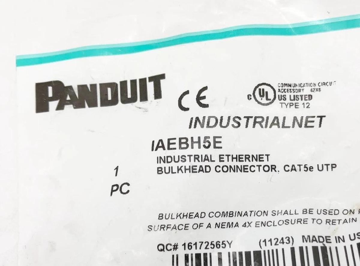 New Panduit IAEBH5E Ethernet Bulkhead Connector CAT5e UTP