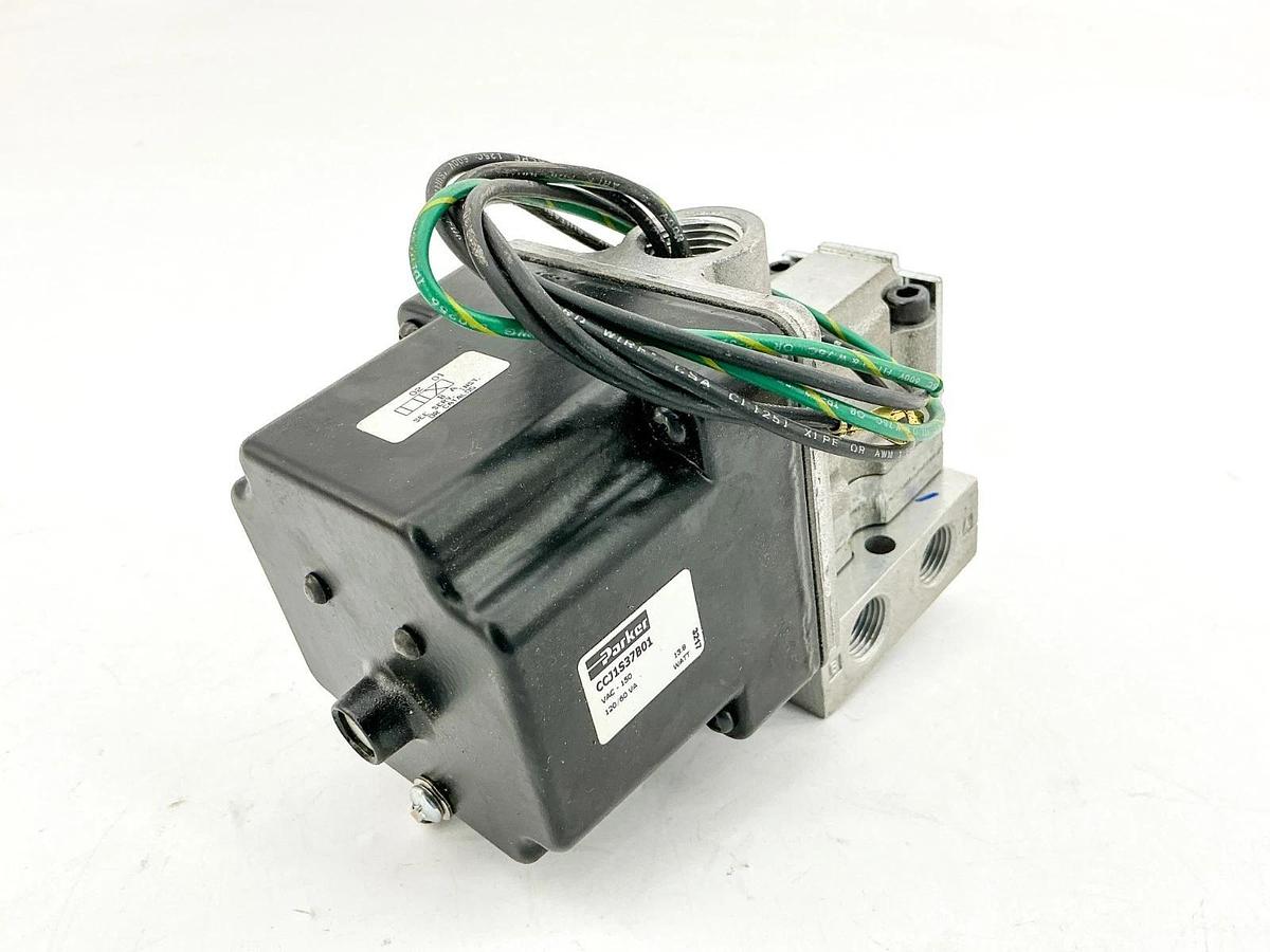 New Parker CCJ1S37B01 3/8" Solenoid Valve 120VAC