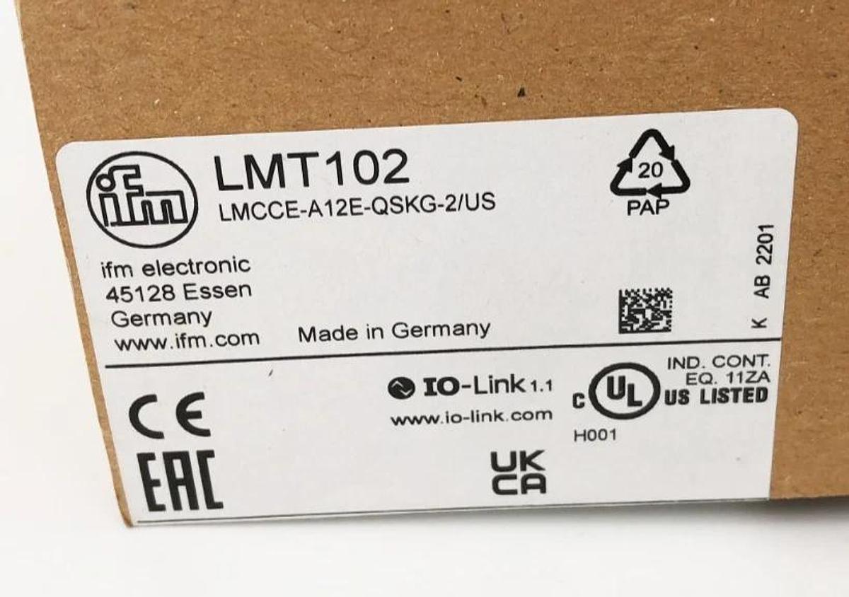 New IFM LMT102 Point Level Pressure Sensor 18-30VDC LMCCE-A12E-QSKG-2/US