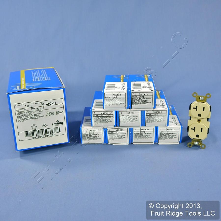 Used New Leviton 2420 Flush Mounting Locking Receptacle 20A 250V