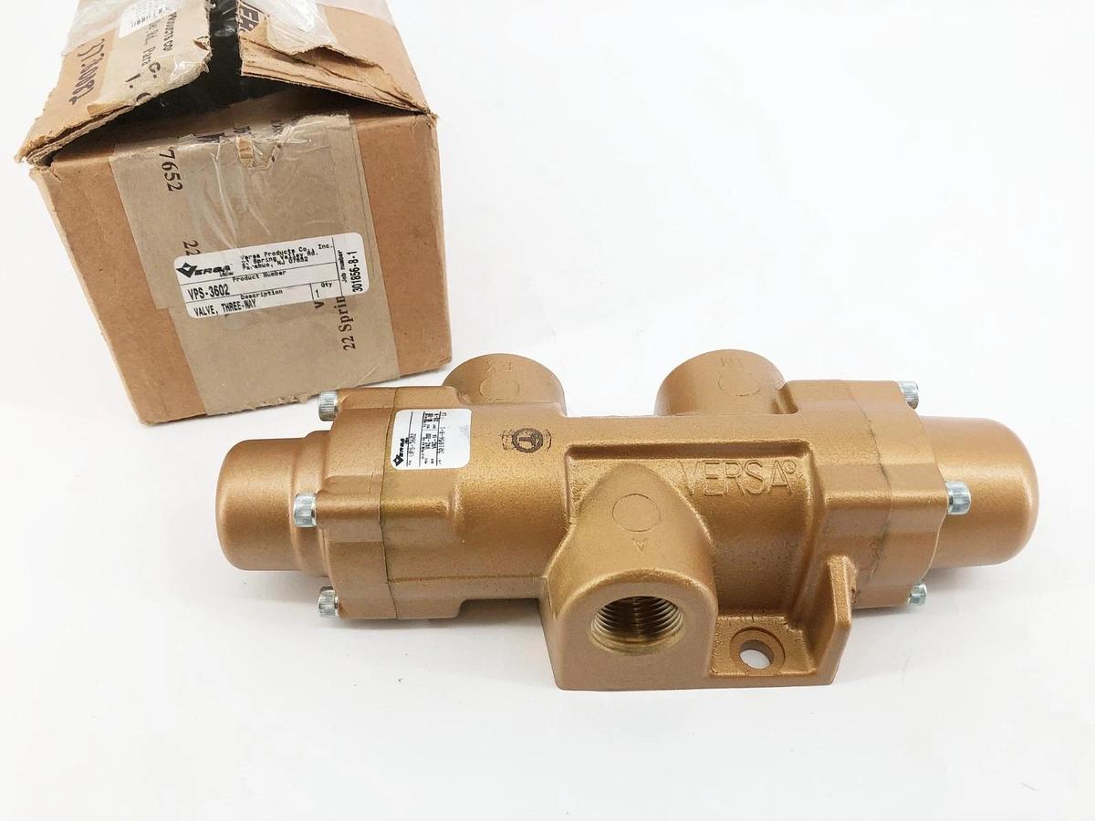 New Versa Valves VPS-3602 Pneumatic Directional Valve 3-Way 3/4" NPT 200psig
