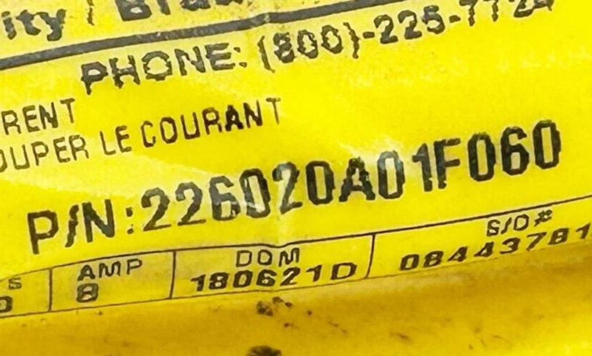 Used Brad Connectivity 226020A01F060 Cableset 6P Male/Female ST/ST 6" Cable 16 AWG PV