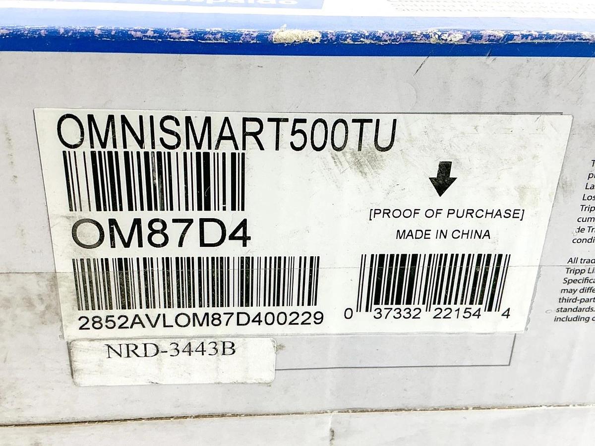 New Tripp Lite OMNISMART500TU Uninterruptible Power Supply 500VA 360W 120V