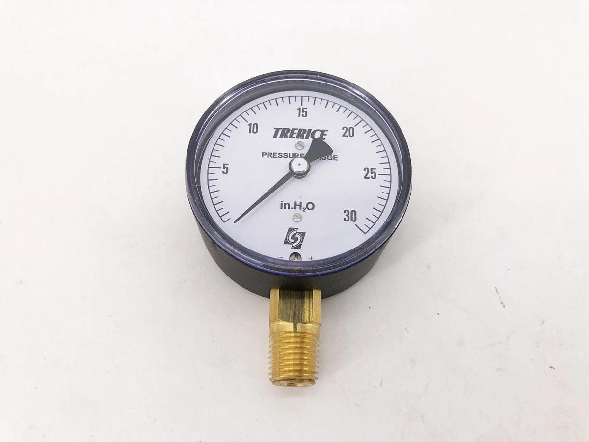 New Trerice 760B2502LT660 Gauge 760B 2-1/2" 0-30 in. H2O 1/4" NPT Bottom