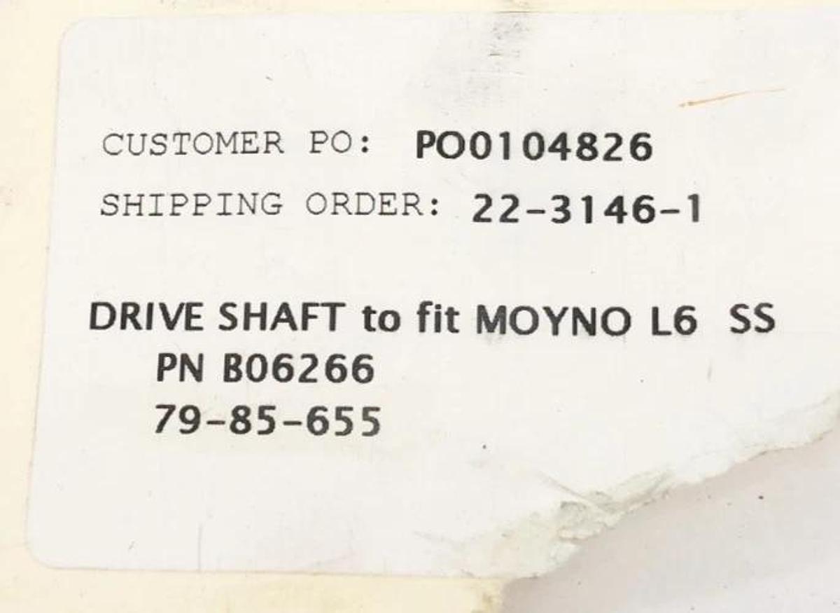 New Moyno B06266 Drive Shaft for L6 SS - No Box