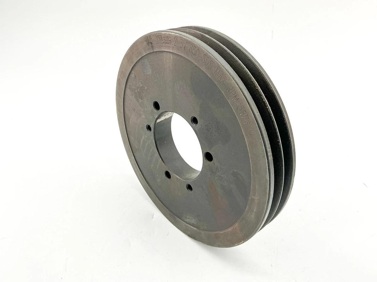 New Martin 2-3V-650-SDS Bushing Bore V-Belt Pulley 2 Groove 6.5" OD 5876RPM