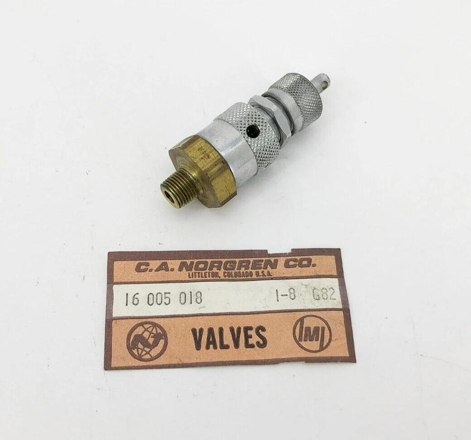 New C.A. Norgren 16-005-018 Pop Type Pressure Relief Valve
