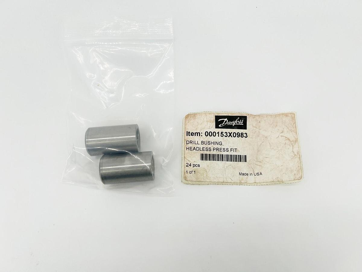 New Lot of 2 Danfoss 000153X0983 Drill Bushing Headless Press Fit