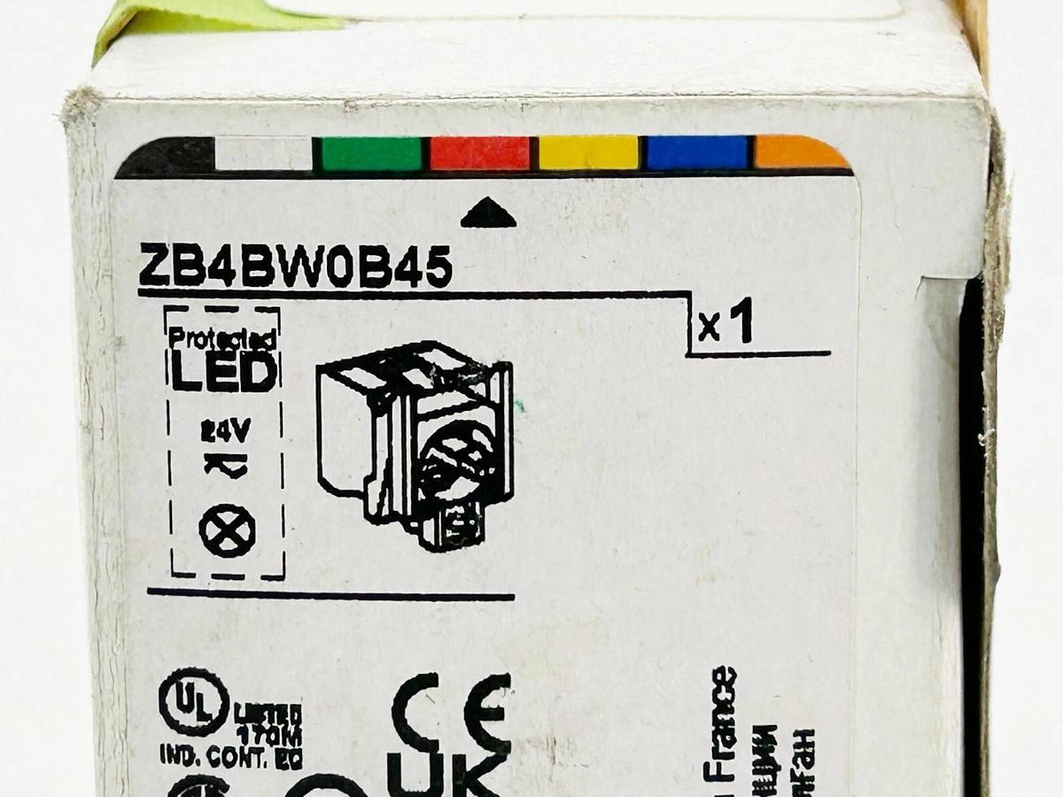 New Schneider Electric ZB4BW0B45 Contact Block Push Button 24V Red Lens LED