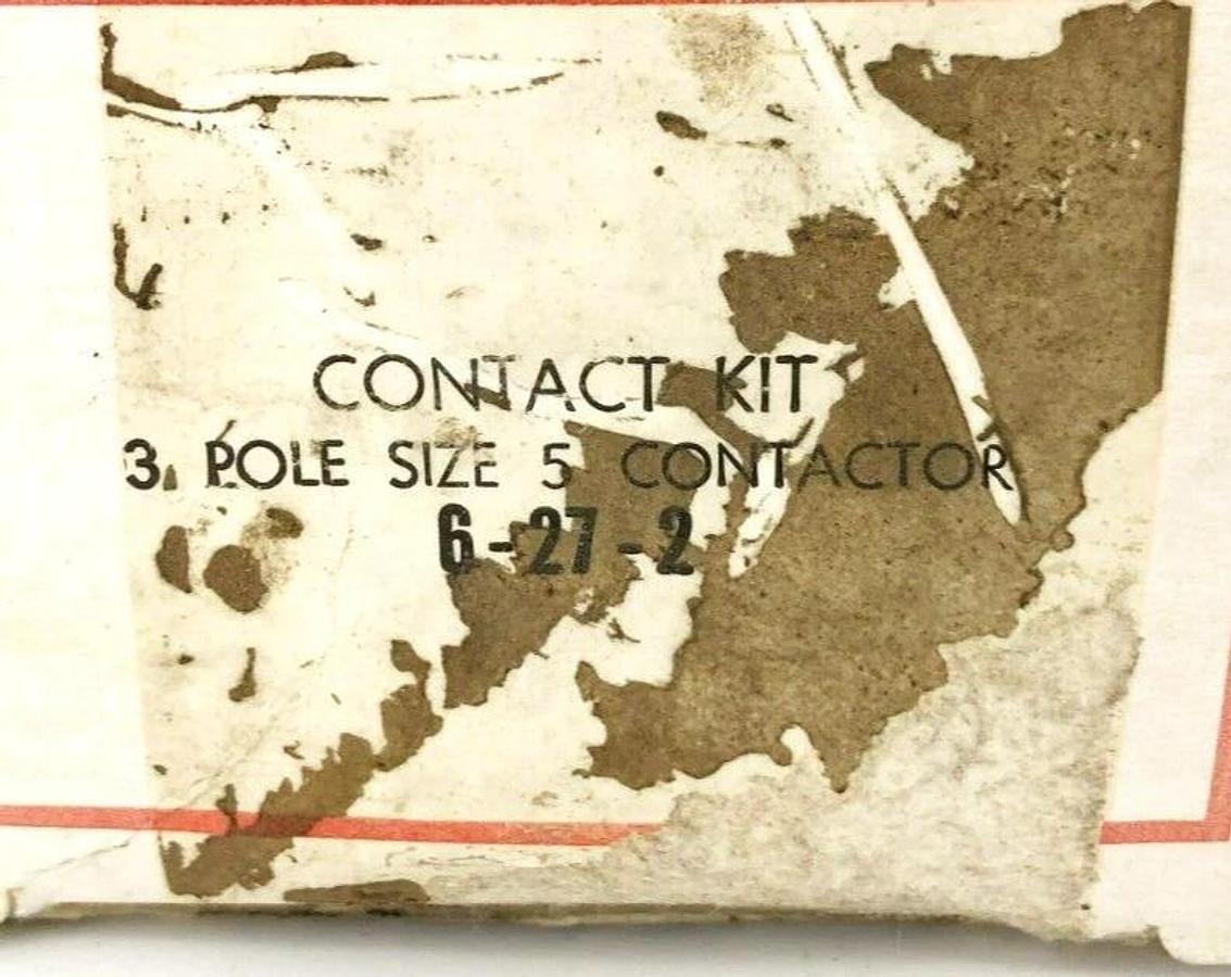 New Eaton Cutler Hammer 6-27-2 Contact Kit 3-Pole NEMA Size 5