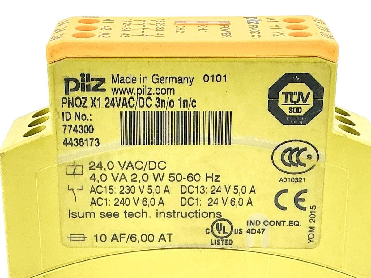 New Pilz PNOZ X1 24VAC/DC 3N/O 1N/C Safety Relay 24V 2W 774300 - No Box