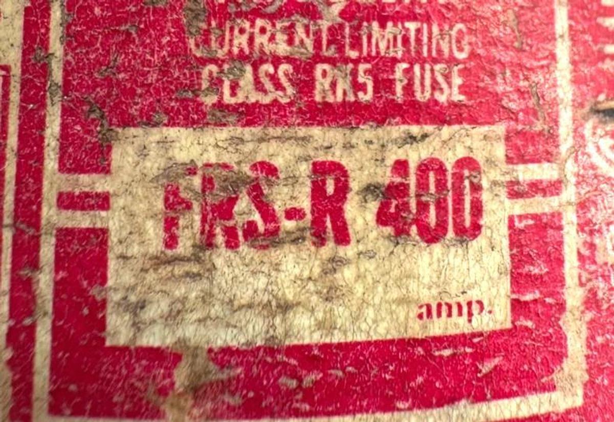 Used Bussmann FRS-R-400 Fusetron Dual-Elem. Fuse Class RK5 400A 600V- No Box