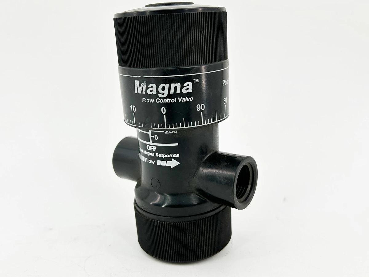 Used Magna 1039906 Valve Flow Control Posi-Flate 1/2" NPT Black Nylon Series 608